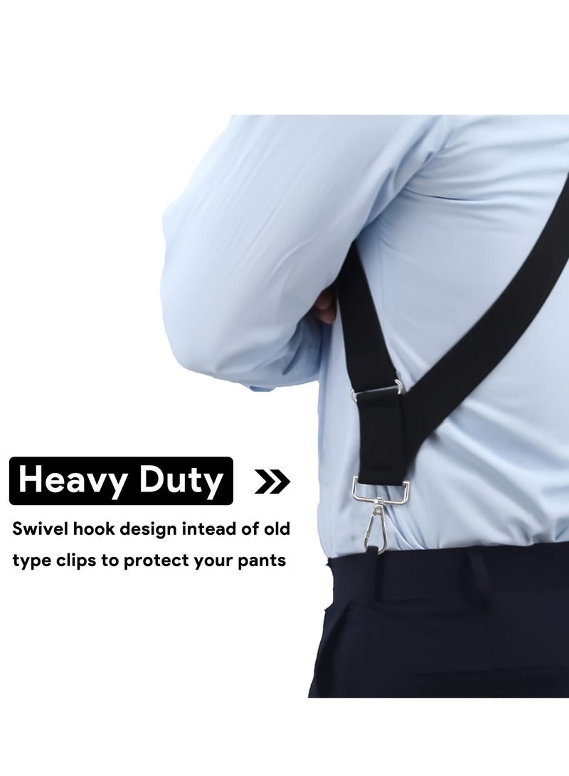 SYOSI Men's Suspender Heavy Duty Hook Suspenders for Men Swivel Hooks Big and Tall Men Side Hook Adjustable Braces  - Image 4