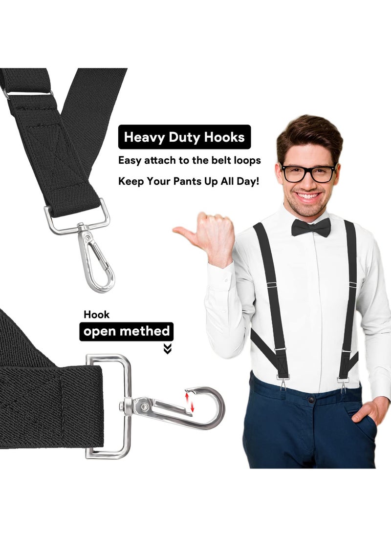 SYOSI Men's Suspender Heavy Duty Hook Suspenders for Men Swivel Hooks Big and Tall Men Side Hook Adjustable Braces  - Image 3