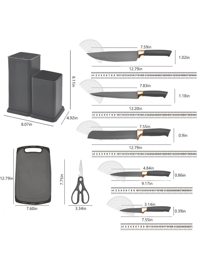 Silicone Kitchen Utensil Set 19-Piece - Wooden Handle Non-Stick Cooking Tools, Heat Resistant Spatula Set with Knife Set & Holder, BPA-Free Kitchen Cooking Gadget Kit - Image 3