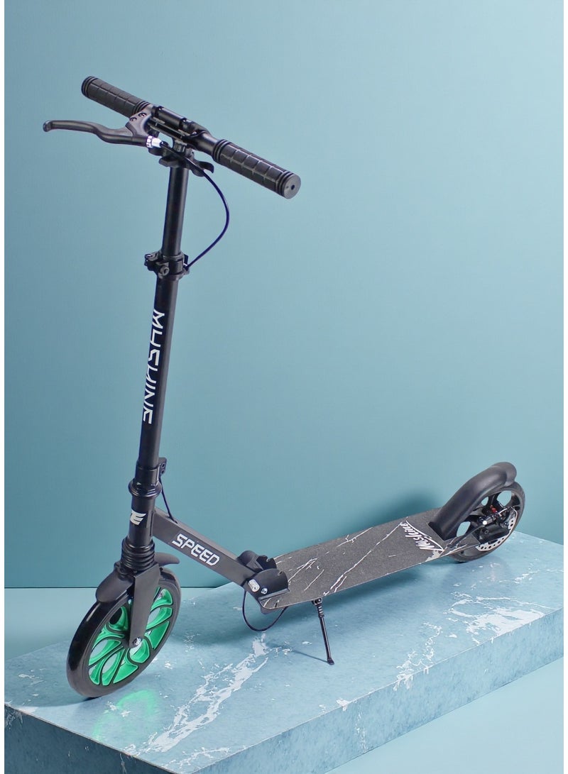 إيزي فيتشور سكوتر ركل قابل للتعديل من إيزي فيوتشر للأطفال من سن 7 إلى 14 عامًا، تصميم قابل للطي مع عجلات كبيرة ومقبض وفرامل قدم خلفية - Image 1