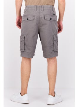 Threadbare Men Plain Bute Cargo Shorts, Charcoal  - Image 3