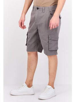 Threadbare Men Plain Bute Cargo Shorts, Charcoal  - Image 2