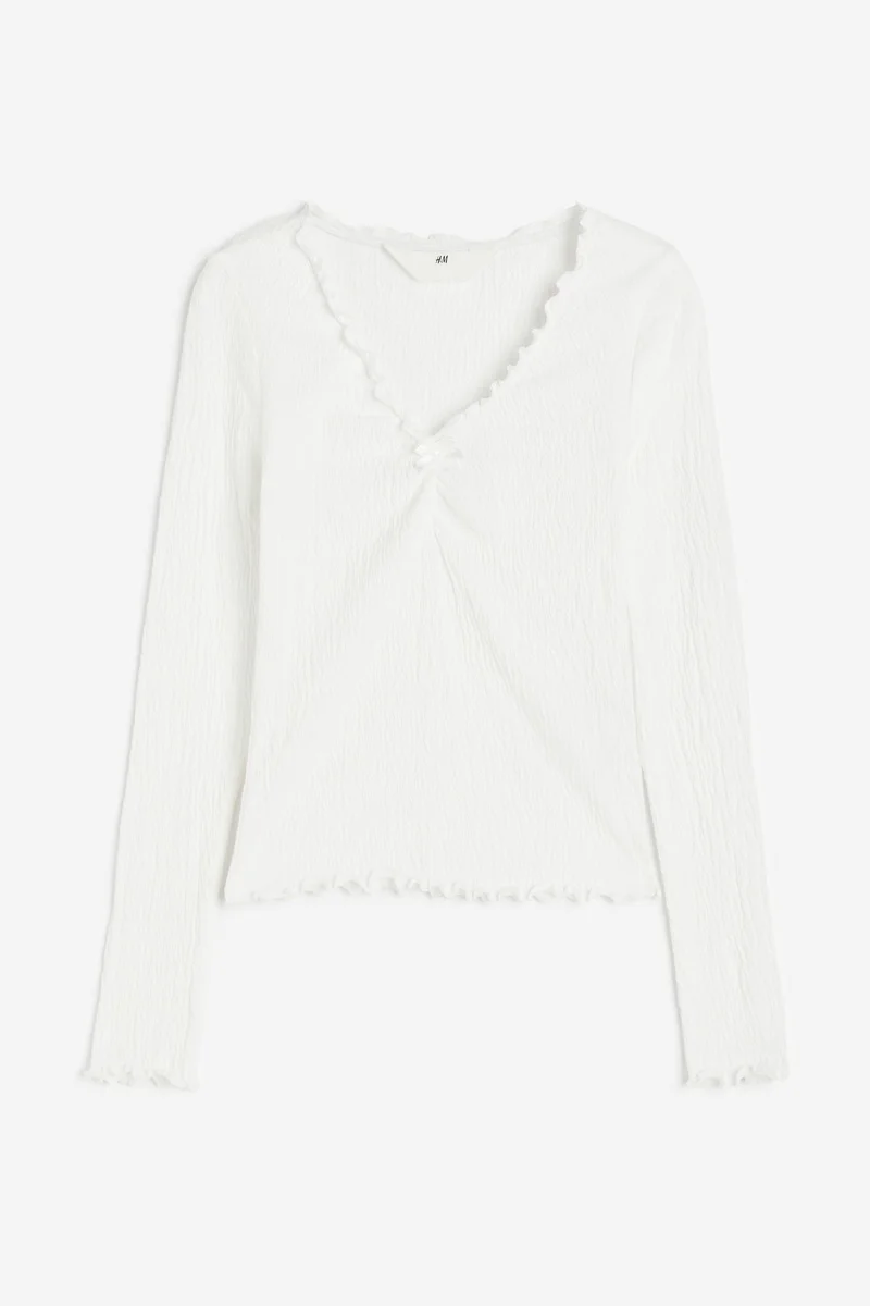 H&M Crinkled jersey top