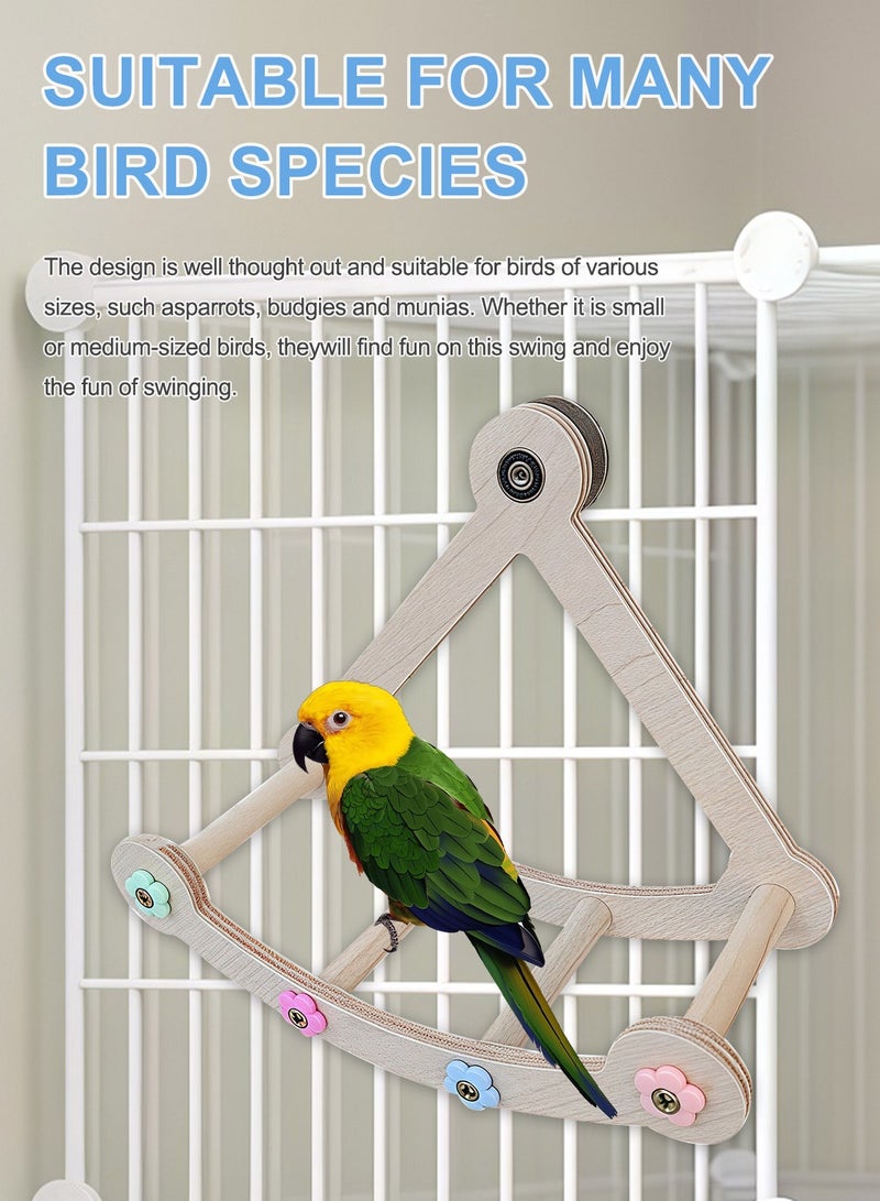 كيدل لعب الطيور المتأرجحة لعب قفص الببغاء التعليمية الدوار مملة لعب السلم إمدادات الطيور - Image 5