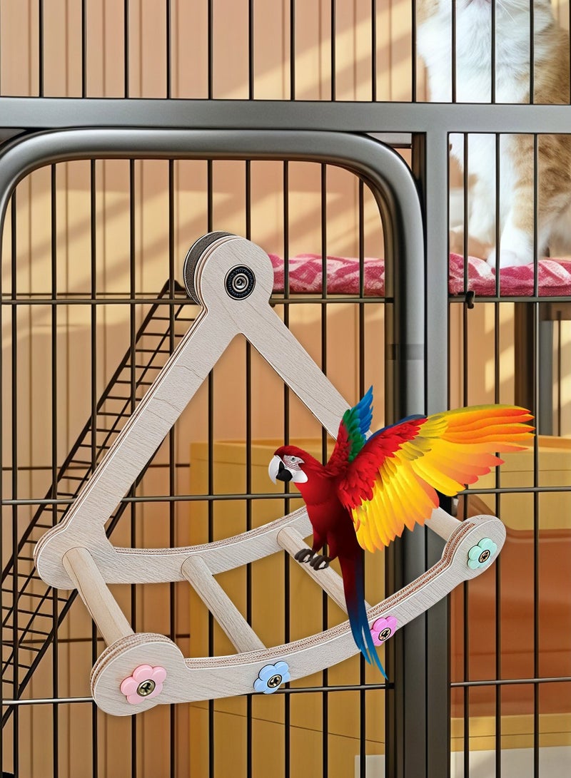 كيدل لعب الطيور المتأرجحة لعب قفص الببغاء التعليمية الدوار مملة لعب السلم إمدادات الطيور - Image 3