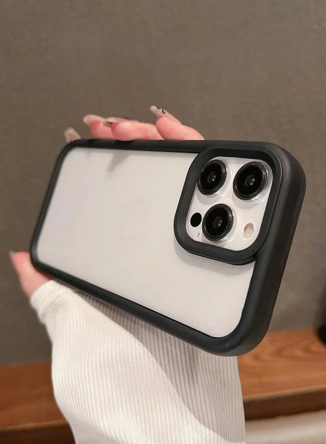 تايك تو غطاء آيفون بظهر شفاف وحواف سادة