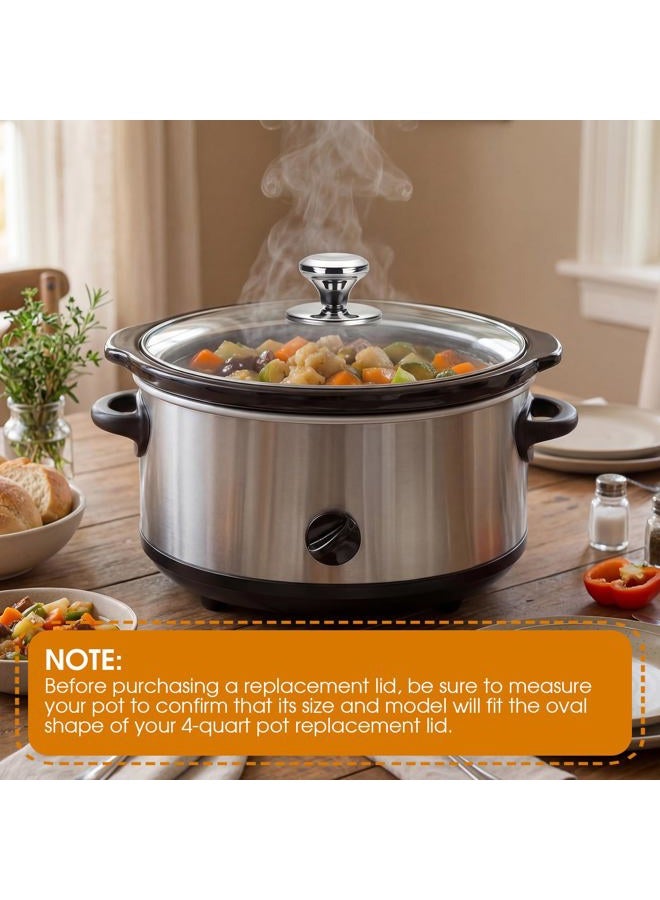 SUKABU Oval Glass Lid 4 Quart Replacement for Hamilton Beach 4qt Slow Cooker - Image 5