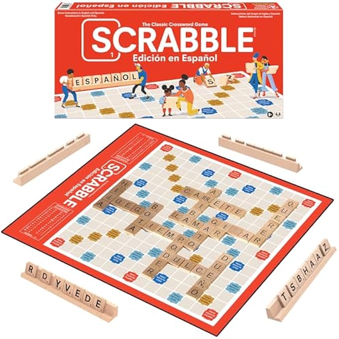 Winning Moves Scrabble Edicion En Espanol Games USA Worlds Most Famous Word Game Designed for The Spanish Language for 24 Players Ages 8 - Image 1