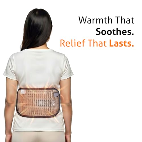 BPL Medical Technologies OrthoCare Orthopaedic Electric Heating Pad for Lower Back Pain, Lumbar, Shoulder & Knee Pain & Period Cramps Relief with Temperature Controller - Size - XL - Velvet Brown - Image 2