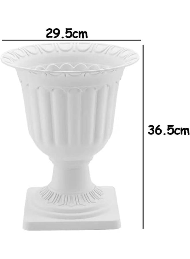 White Plastic Flower Pot Durable Nursery Planter for Indoor & Outdoor Plants - Image 2