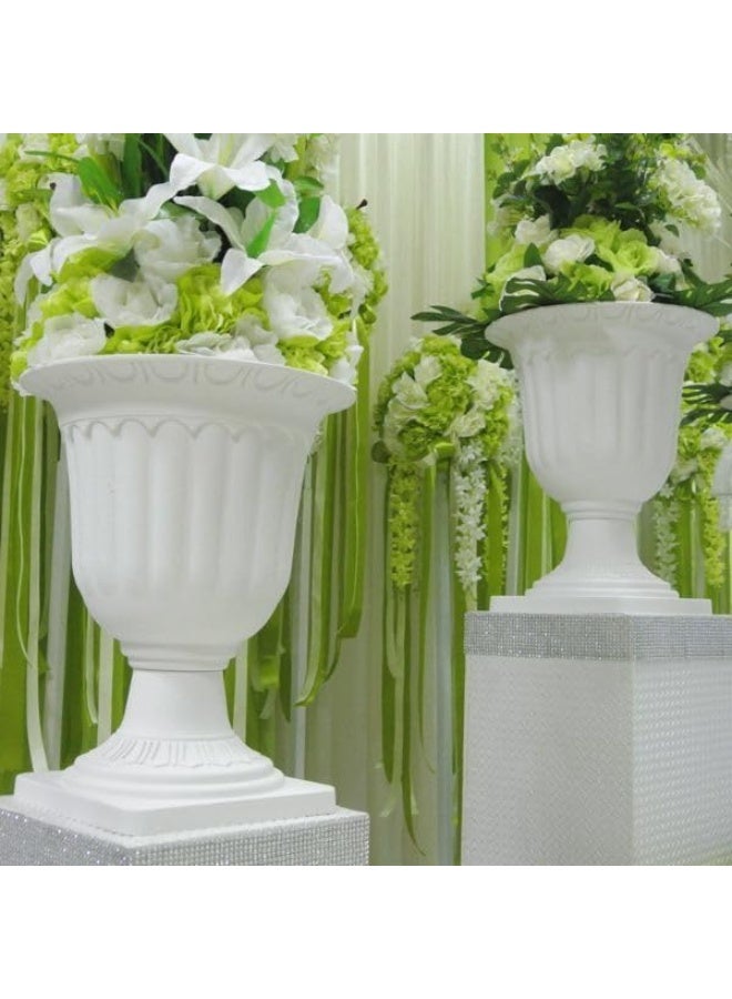 White Plastic Flower Pot Durable Nursery Planter for Indoor & Outdoor Plants - Image 3