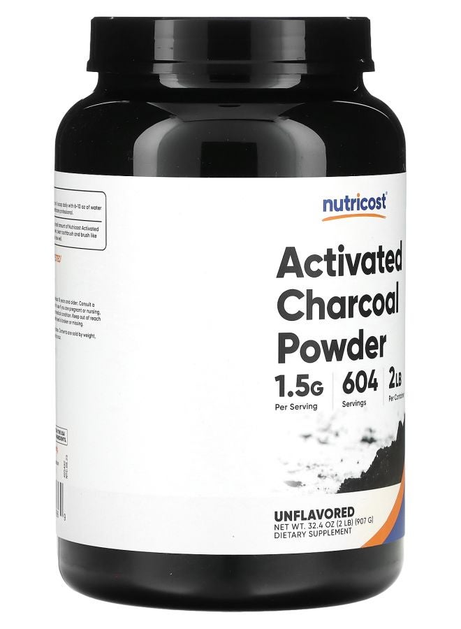 Nutricost مسحوق الفحم النشط غير المنكه 2 رطل (907 جرام) - Image 2
