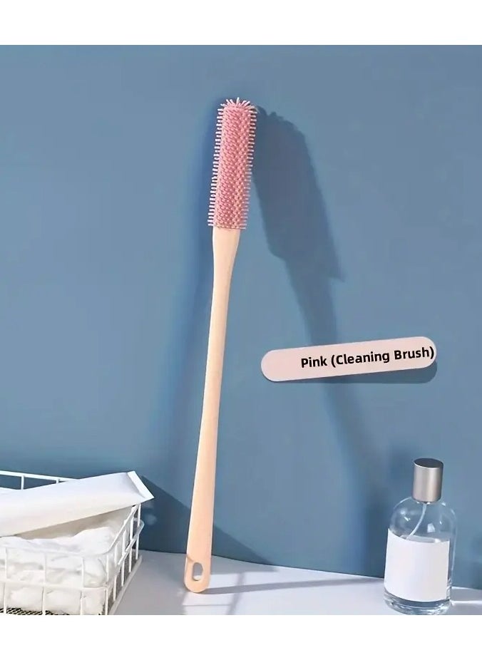 Goolsky Ergonomic Long Handle Foot Scrub Brush, Soft Silicone Toe Cleaner, Exfoliating Foot Massage Bath Brush, Back Scrubbing Brush, Non-Alcoholic, Manual Operation for Bathroom, Foot Spa, Shower Accessory  - Image 2