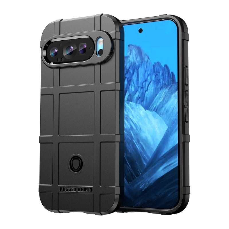 HuHa Protective Cover For Google Pixel 9 Full Coverage Shockproof TPU Phone Case(Black) - Image 1