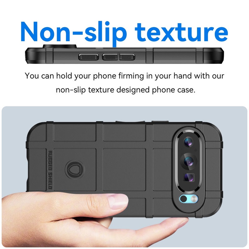HuHa Protective Cover For Google Pixel 9 Full Coverage Shockproof TPU Phone Case(Black) - Image 4