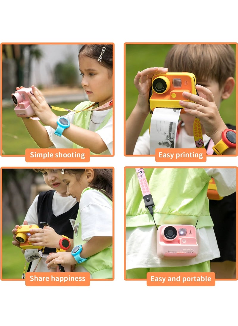 Generic P1 Kids Instant Camera with 32GB & Photo Printer | 2.4" IPS Screen, Self-Adhesive Printing Paper, WiFi Transmission – Ideal Christmas & Birthday Gifts for Girls – Fun Camera for Kids with Photo Printing  - Image 2