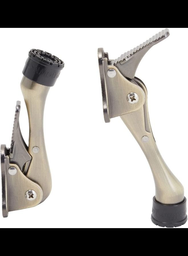 ABBASALI Door Stop Kick Down, Door Holder Hands-Free Spring Loaded, with Screws, in Satin Nickel (GOLD) - Image 1
