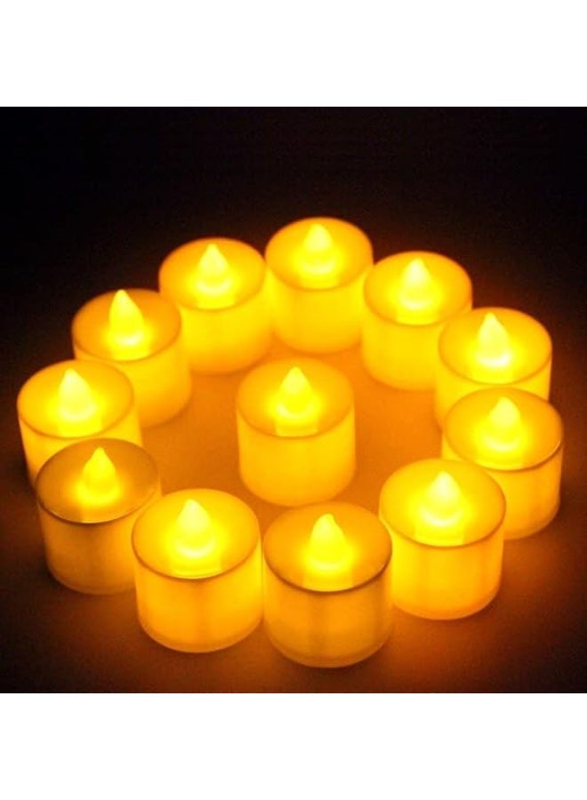 Home Care 24-Pack LED Tea Light Candles – Bright Flickering Flameless Battery-Operated Candles with Replaceable Batteries | Realistic Warm White Glow for Weddings, Festivals, Restaurants & Table Décor - Image 5