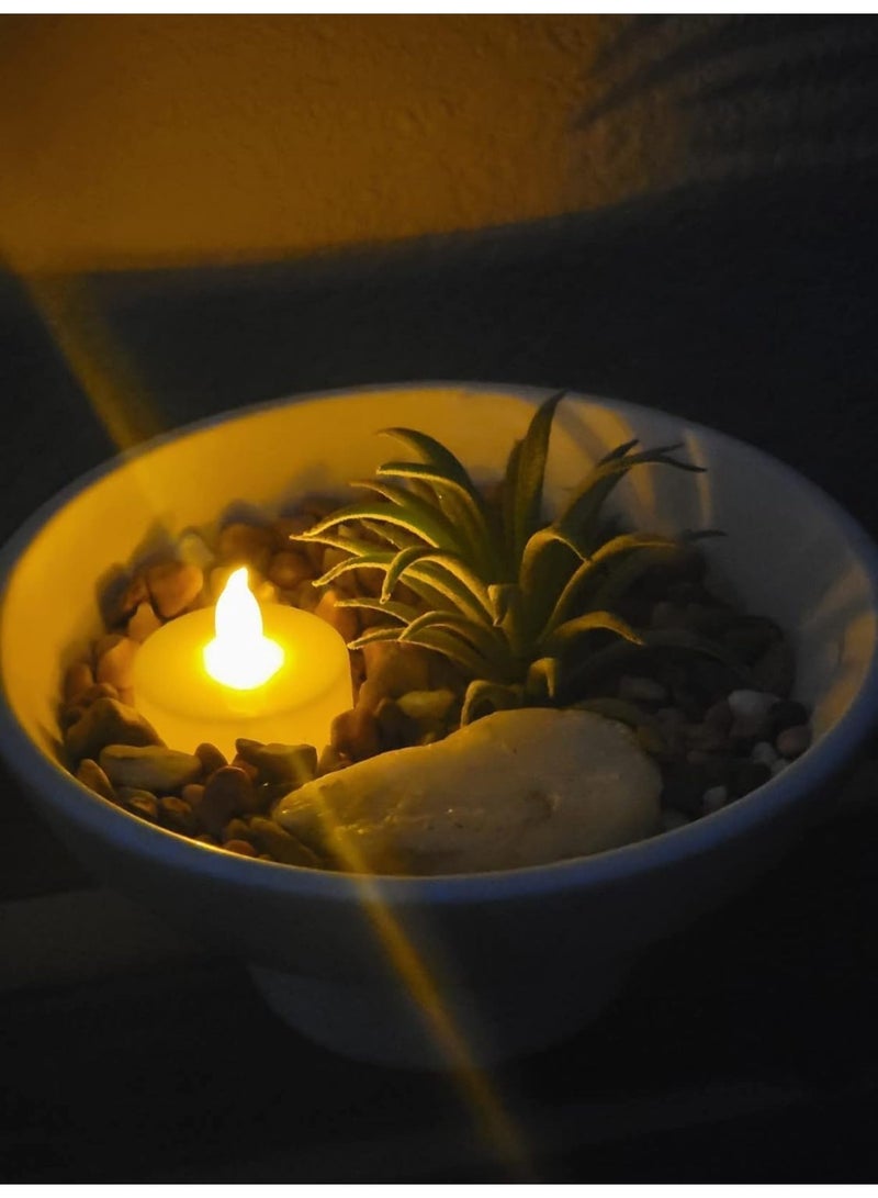 Home Care 24-Pack LED Tea Light Candles – Bright Flickering Flameless Battery-Operated Candles with Replaceable Batteries | Realistic Warm White Glow for Weddings, Festivals, Restaurants & Table Décor - Image 3