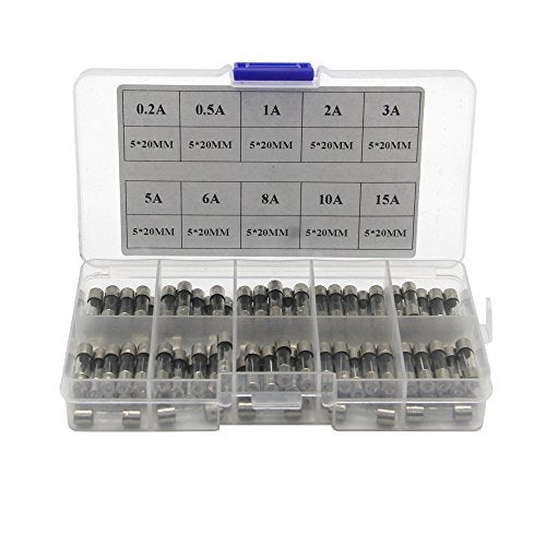 ZOOKOTO 100Pcs 5x20mm Fast-Blow Glass Fuses Quick Blow Glass Tube Fuse Assorted Kit Amp 0.2A 0.5A 1A 2A 3A 5A 6A 8A 10A 15A - Image 2