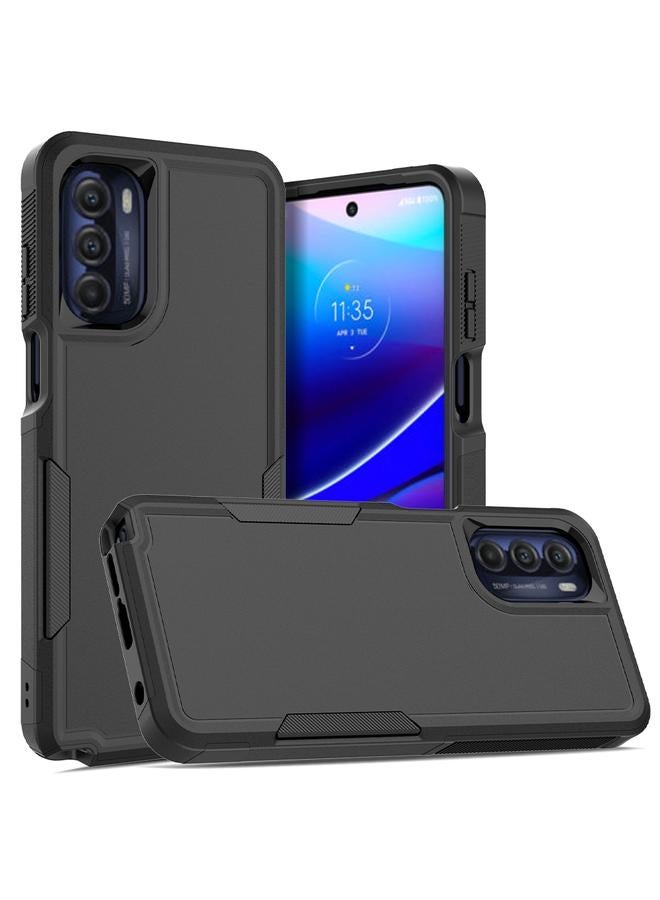 لموتورولا موتو جي ستايلس 5جي 2022، حافظة هاتف 2 في 1 من البولي يوريثان الحراري + قطعة كمبيوتر (أسود)