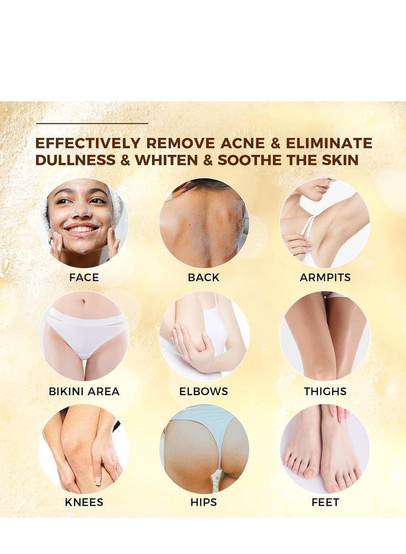 OUKEYA Kojic Acid Dark Spot Remover Soap, Turmeric Soap Bar with Vitamin C, E, Retinol, Collagen & Shea Butter, Hydrating Face & Body Wash Infused with Hyaluronic Acid 115g - Image 5