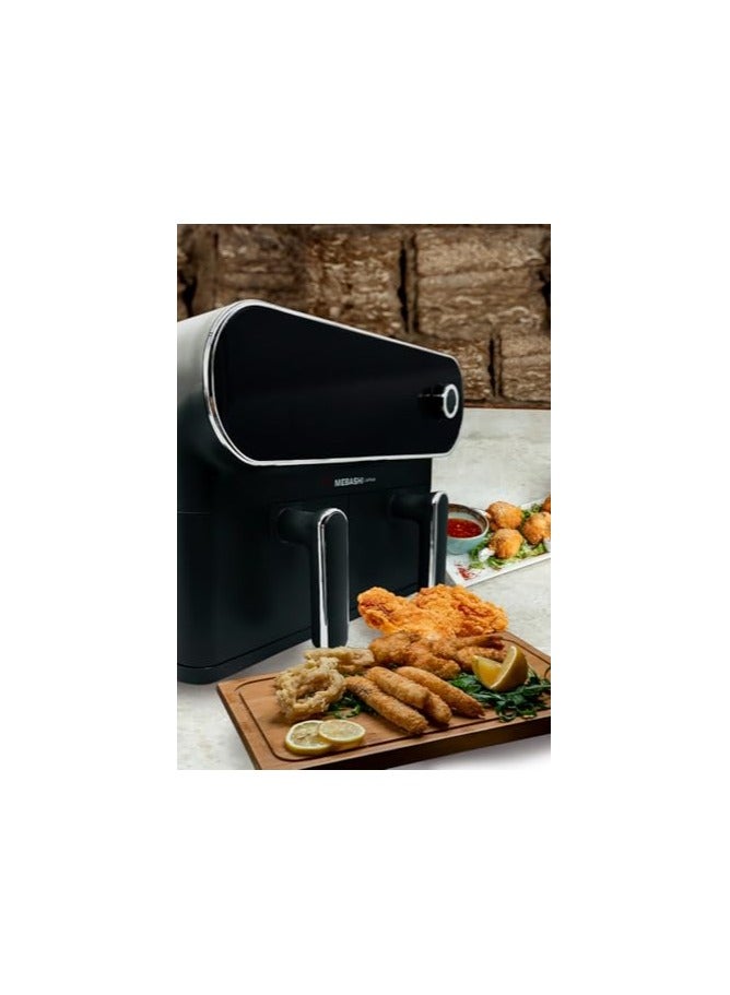 MEBASHI Air Fryer Dual Basket with LED Display, 1700W 2 * 5.5L Capacity, Total 11L, 6 Pre-Set Cooking Programs, Ready to Use in 3 Minutes (ME-AF975) - Image 3
