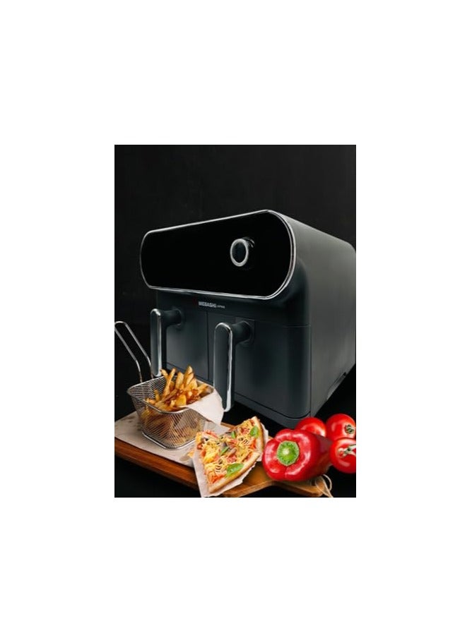 MEBASHI Air Fryer Dual Basket with LED Display, 1700W 2 * 5.5L Capacity, Total 11L, 6 Pre-Set Cooking Programs, Ready to Use in 3 Minutes (ME-AF975) - Image 4