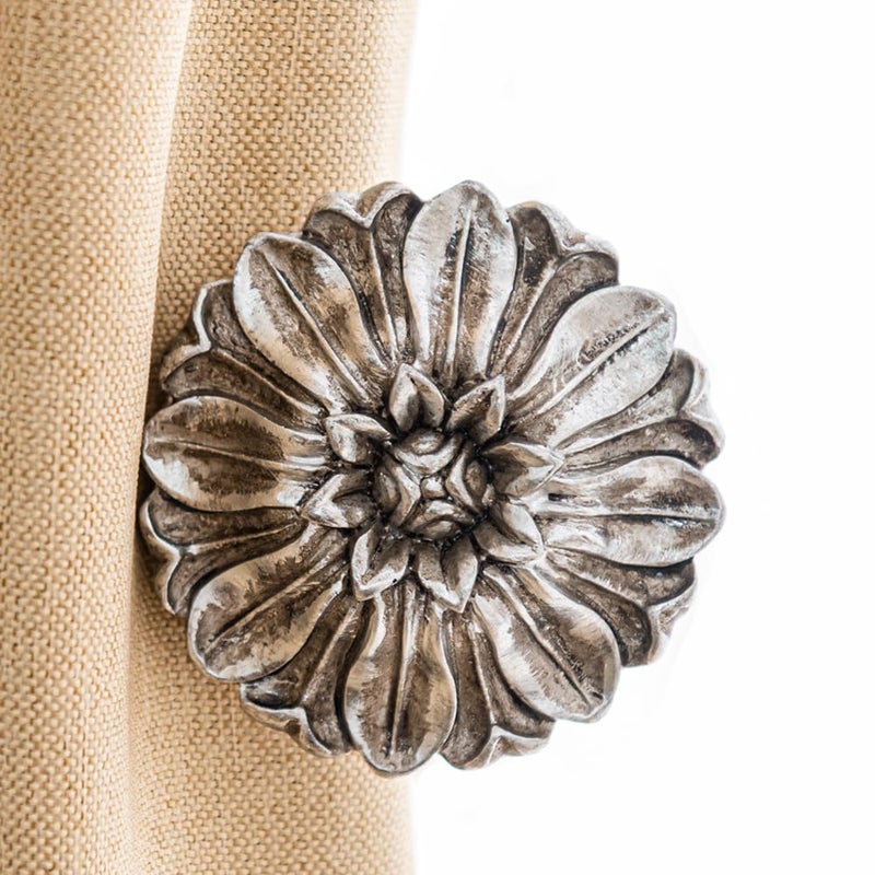 EMERZE Classic Pattern Curtain Tiebacks Curtain Holdbacks Curtain Tiebacks?Set of 2 (Resin Silvery) - Image 1
