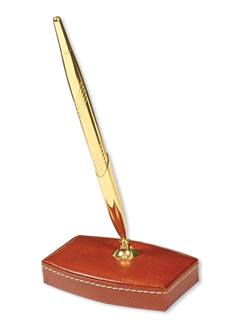 FIS مجموعة من ورق النشاف وحامل أقلام من الجلد الصناعي مع قلم من غرفة الاجتماعات التنفيذية من FIS - بني - FSDSCONFRSETBR - Image 5