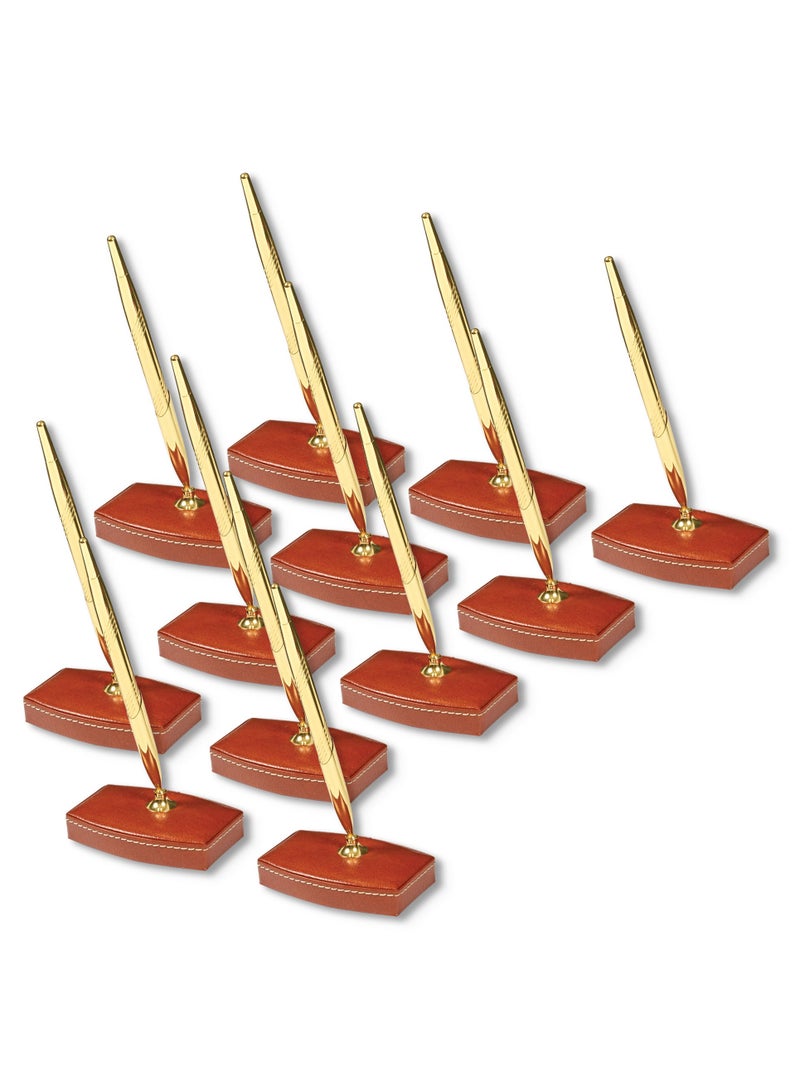 FIS مجموعة من ورق النشاف وحامل أقلام من الجلد الصناعي مع قلم من غرفة الاجتماعات التنفيذية من FIS - بني - FSDSCONFRSETBR - Image 4