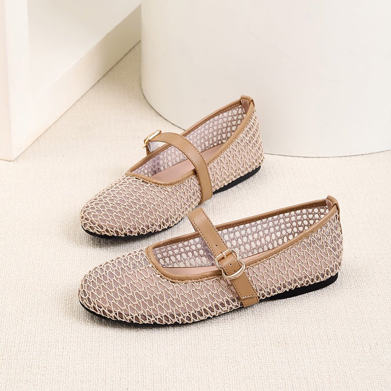 Women's Hollow-out Mary Jane Flat Shoes - Image 4
