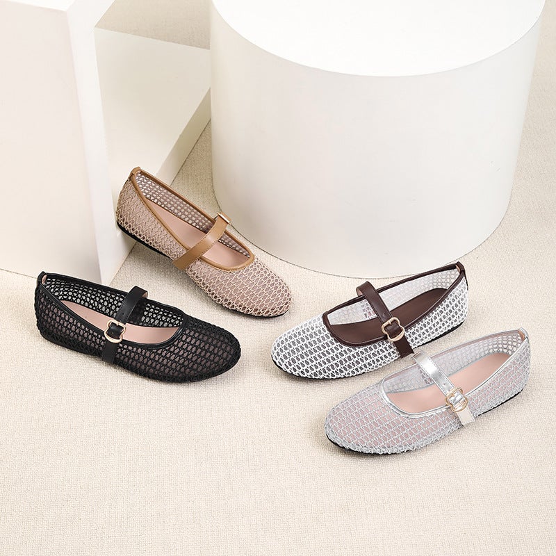 Women's Hollow-out Mary Jane Flat Shoes - Image 1