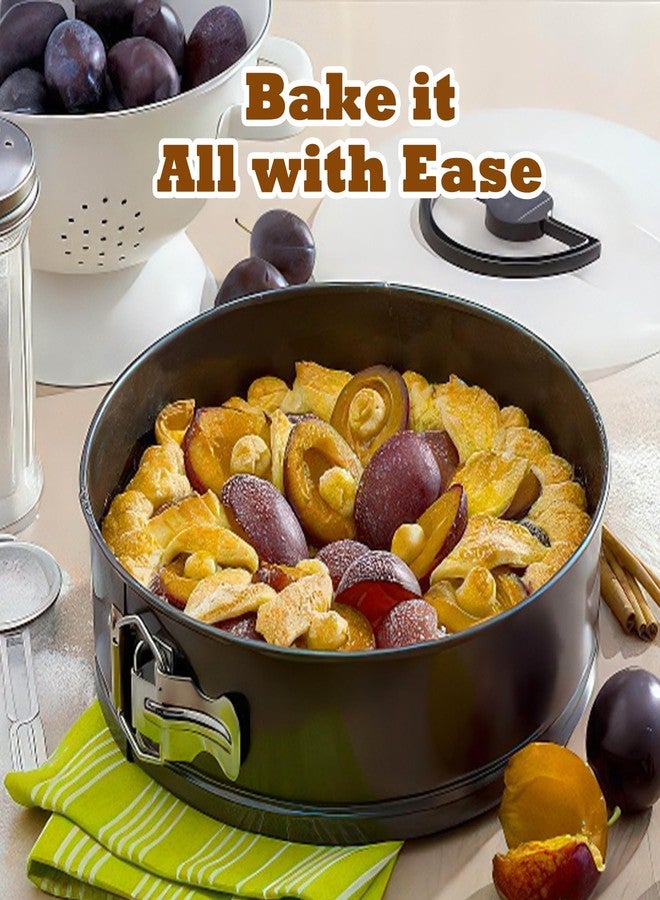 Muopay 7, 9, 11 Inches Springform Pan Set, Non-Stick Round Spring Form With Removable Bottom, Spring Form Pans For Cheesecake, Cake Mold Cheesecake Pan For Baking - Image 5