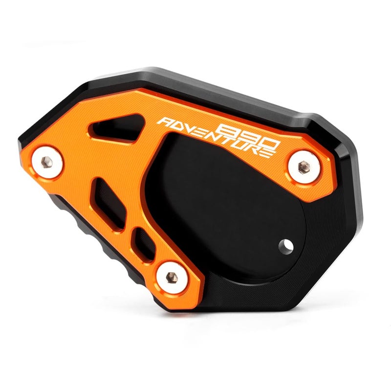 Mokiton Motorcycle Side Stand Extension Kickstand Plate Compatible With 890 AdventureR 2021 2022 2023 2024 2025 Foot Pad Support 890 ADV 890ADV 890ADVENTURE Accessories orange1 - Image 3