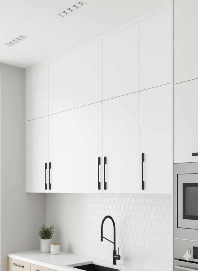 HILO Premium Fancy Aluminium Handle Kitchen Cabinet Matte Finish Sleek, Durable Rust-Resistant Pull Handle for Modern Kitchens & Interiors (4, 6 INCH) - Image 2