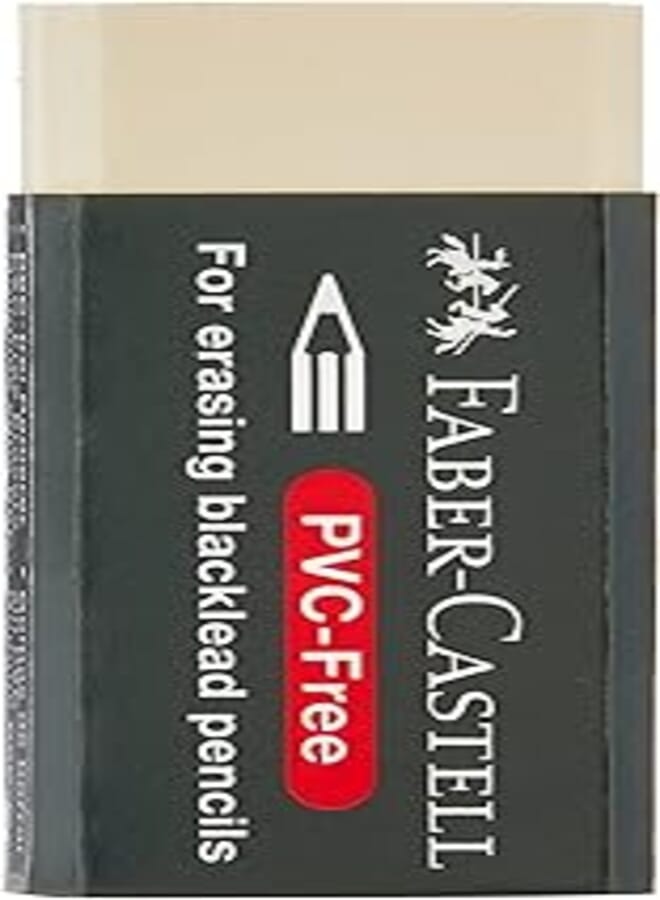 Faber Castell FC 188538 PVC-Free Eraser, small 1 Piece - White