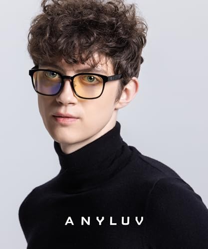 ANYLUV Blue Light Glasses Men Women Computer Gaming Glasses Anti Eyestrain Lightweight Blue Light Blocking Glasses - Image 3
