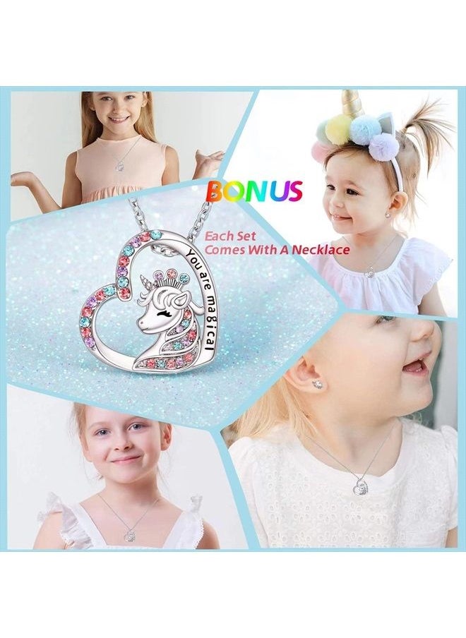 Clear and Fresh - Unicorn Bath Bombs Gift Set with Jewelry Inside, 9 Pack Organic Kids Bath Bombs with Surprise Inside, Magic Unicorn Bath Bombs with Jewelry for Girls……… - Image 1