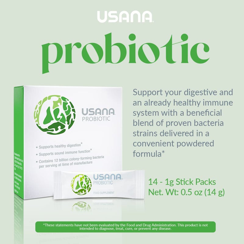 USANA Probiotic Supplement to Support Digestive Health* – Gluten Free – Sugar Free – Dairy Free - 14 Stick Packs - Image 3