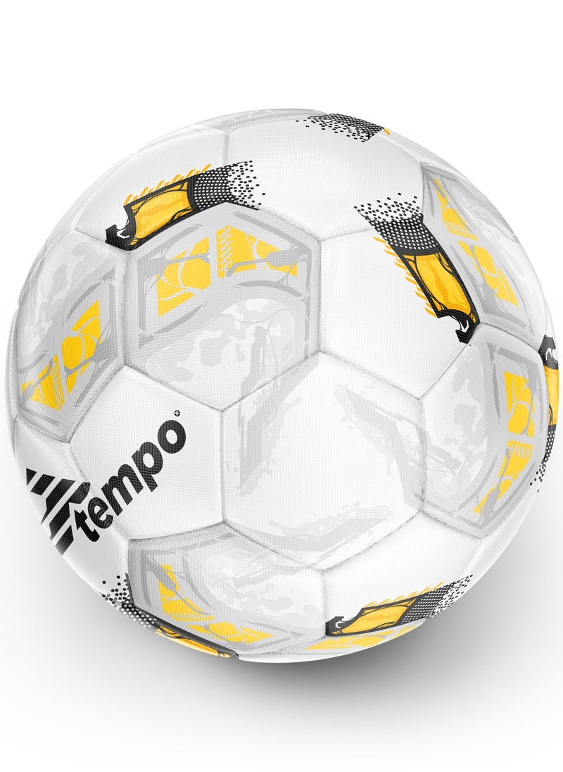 TEMPO BLAZE Team White/Yellow Football Size 3 
