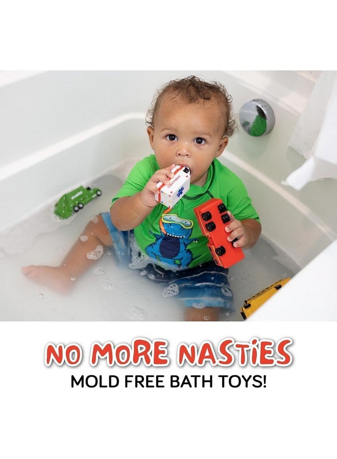SplashEZ SplashEZ Mold Free 6 Cars Bath Toys for Kids | Toddler Bath Toys with No Hole for Water | Vehicles Set Ideal Size for Little Hands | Safe, Durable for Endless Tub Fun | Great for Boys & Girls Ages 0+ - Image 2