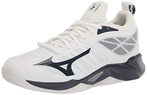 Mizuno Womens Wave Dimension Volleyball Shoe WhiteNavy 85 - Image 1