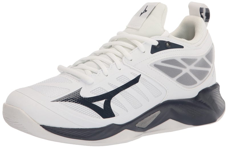 Mizuno Womens Wave Dimension Volleyball Shoe WhiteNavy 85 - Image 2