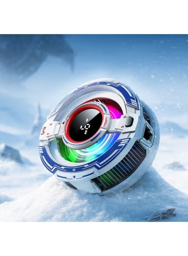 Memo CX16 Colorful LED Fan Radiator – Portable Cooling Fan for Smartphones & Tablets, Fast & Efficient Heat Dissipation, USB Powered, Compact Design, Perfect for Gaming & Device Protection - Image 1