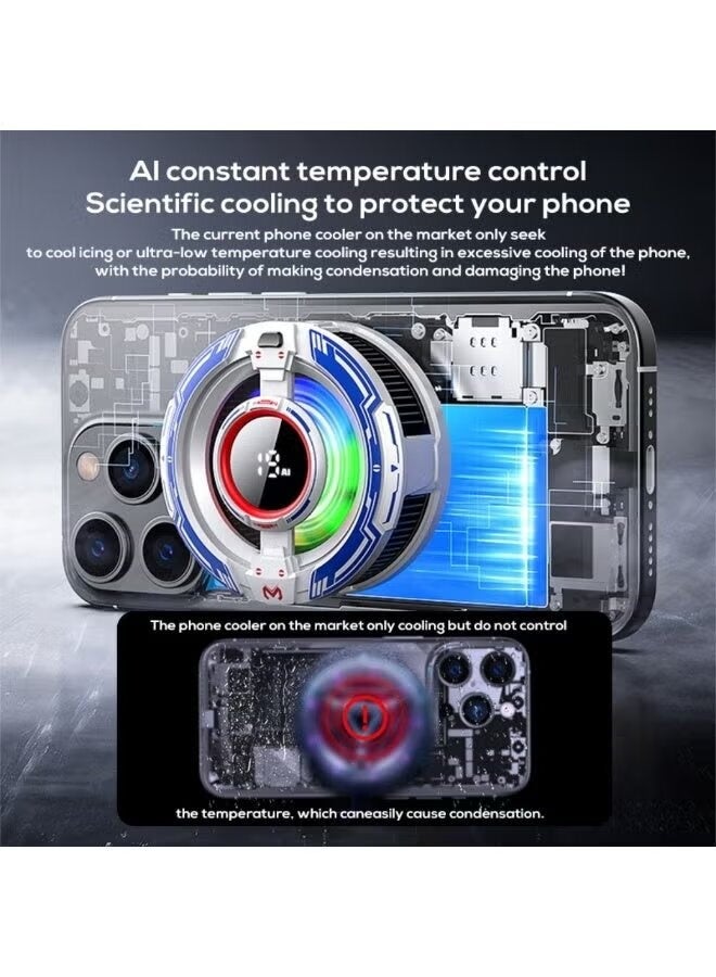 Memo CX16 Colorful LED Fan Radiator – Portable Cooling Fan for Smartphones & Tablets, Fast & Efficient Heat Dissipation, USB Powered, Compact Design, Perfect for Gaming & Device Protection - Image 5