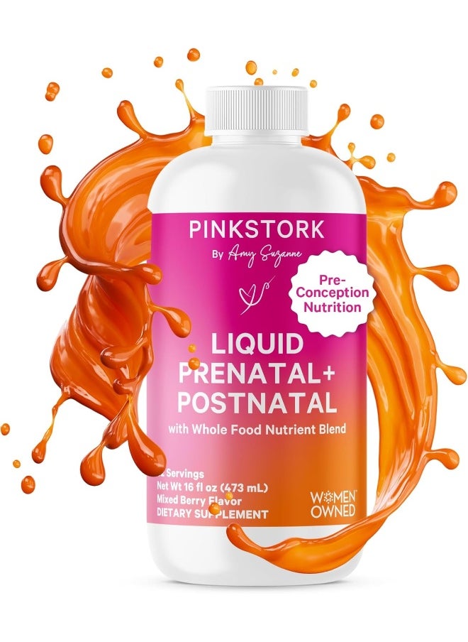 Pink Stork - Foundation Liquid Prenatal Vitamin 16 Fl. Oz.  - Image 1
