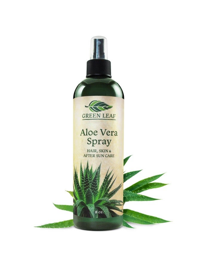Green Leaf Naturals Aloe Vera Spray For Hair Skin Face After Sun Care And Sunburn Relief ;8 Oz;Cold Pressed Aloe Vera; Pure Skin Care Moisturizer Unscented By Green Leaf  - Image 2