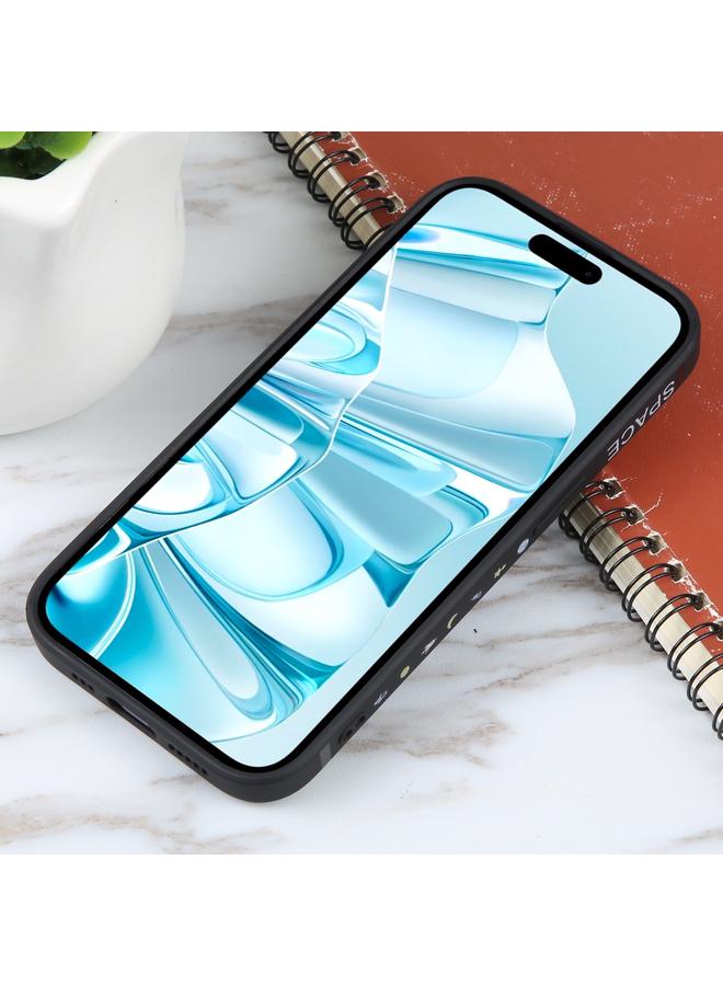 erorex Case For iPhone 16 Plus Astronaut Pattern Silicone Straight Edge Phone Case - Image 3