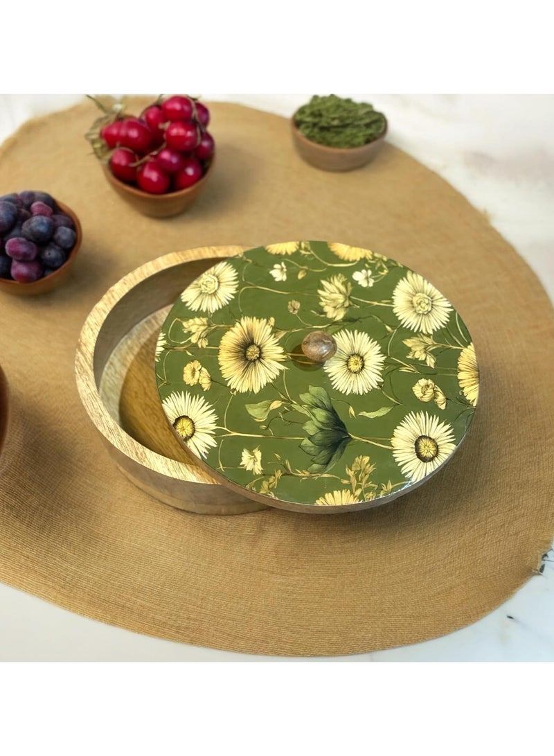 صندوق روتي من خشب الآسوود/صندوق الشاباتي/صندوق حاوية خشبية/طاجن خشبي للمطبخ/هدية ديوالي. - Image 1